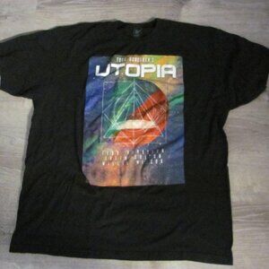 Todd Rundgren 2018 Utopia Concert Tour Black T-Shirt Short Sleeve Mens Size XL